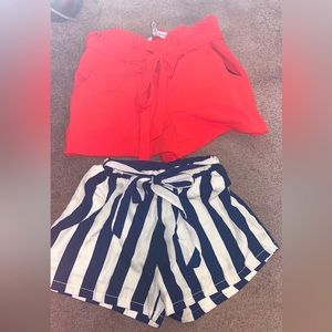 2 Pairs of Stretchy Tie Shorts, Size Large, Selling Together